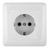 ХИТ Розетка скрытая с заземлением 250В 16А белая RS16-134-B Systeme Electric