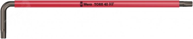 Ключ Г-образный 967 SXL HF TORX Multicolour с функцией фиксации крепежа удлиненный TX 40 x 224 мм WE-024479 Wera
