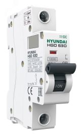 Выключатель автоматический модульный двухполюсный 6А D 10кА DC Standard HGD HGD63D2PMDS0000C00006_C HD Hyundai Electric