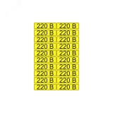 Наклейка знак электробезопасности  ''220 В '' 15х50 мм (20 шт на листе), REXANT 56-0007-1 REXANT