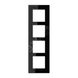Рамка 4-я для горизонтальной/вертикальной установки  Серия- LS-Design  Материал- дуропласт  Цвет- черный LSD984SW JUNG