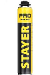 Пена монтажная PRO 750мл пистолетная всесезонная выход до 35л 41135 STAYER