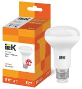 Лампа светодиодная R63 рефлектор 8Вт 230В 3000К E27 IEK LLE-R63-8-230-30-E27 IEK