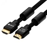 Кабель HDMI 2.0, Ultra HD 19М на 19М, 7.5 м., AL черный нейлон, ферритовые кольца 1000596009 Greenconnect