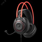 Гарнитура мониторная Bloody G200S, кабель 2м, USB, черный/красный 1431307 A4Tech