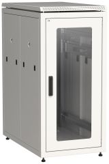 Шкаф сетевой 19дюйм LINEA N 28U 600х1000 мм стеклянная передняя дверь серый LN35-28U61-G ITK