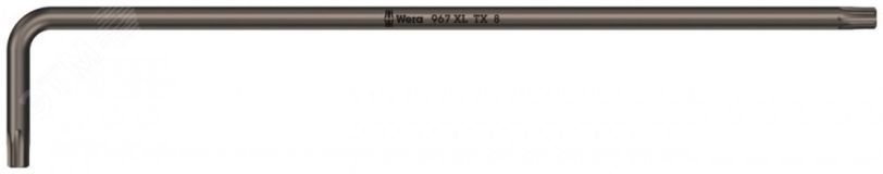 Ключ Г-образный 967 XL TORX удлиненный TX 8 x 90 мм WE-024461 Wera