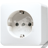 Розетка штепсельная SCHUKO накладная 16A 250V слоновая кость 620A JUNG