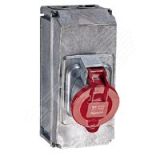Розетка в корпусе IP44 3К+H+З 400v 63А Hypra 053734 Legrand