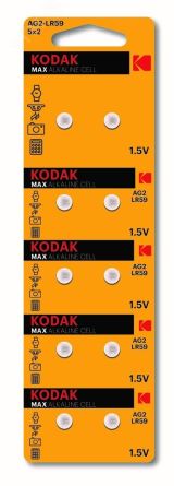 Батарейка AG2 (396) LR726, LR59 [KAG2-10] MAX Button Cell (100/1000/98000) Б0044707 KODAK