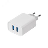 Устройство сетевое зарядное для iPhone, iPad 2 x USB, 5V, 2.4 A, белое, 16-0276 REXANT