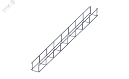 Лоток проволочный прямой усиленный диаметр проволоки 5 мм  ППУ5.50.35.3000.10.0 Н6125001350 СОЭМИ