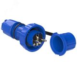 Вилка кабельная 16А/250V/2P+E/IP68 NAUTILUS 00-00010367 PCE