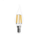 Лампа светодиодная филаментная LED 13 Вт 1100 лм 2700К AC210-240В E14 свеча теплая  Black Filament Gauss 104801113 GAUSS