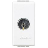 LivingLight Выключатель двухполюсный с ключом белый N4012C BTicino