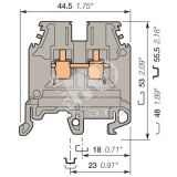 Клемма винтовая 4мм.кв. М4/6 1SNA105002R2000 TE Connectivity (Entrelec,Tyco)