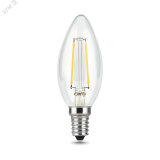 Лампа светодиодная филаментная LED 5 Вт 450 лм 4100К AC185-265В E14 свеча нейтральный диммируемая Black Filament 103801205-D GAUSS