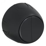 Выключатель двойной  Rotondo, цвет черный 7700855 OneKeyElectro