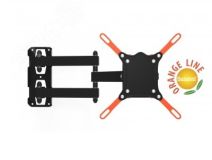 Кронштейн для TV поворотный, диагональ 13-42, до 20кг. VESA 75x75, 100x100, 200х100, 200х200 КБ-01-66-У черный ElectricLight