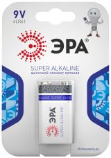 Батарейка 6LR61-1BL SUPER Alkaline (12/96/5760) C0038445 ЭРА