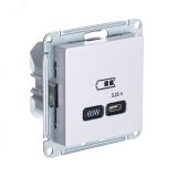 ATLASDESIGN USB РОЗЕТКА тип-C 65W высокоскор.заряд. QC, PD, механизм, ЖЕМЧУГ ATN000427 Systeme Electric