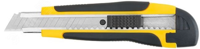 Нож технический 18 мм усиленный прорезиненный, лезвие 15 сегментов 10243 FIT
