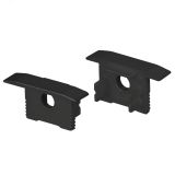 Заглушка SL-SLIM-H13M-F25 BLACK с отверстием (, Пластик) 037515 Arlight