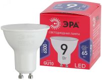 Лампа светодиодная LED MR16-9W-865-GU10 R (диод, софит, 9Вт, хол, GU10) (10/100/4000) Б0045352 ЭРА