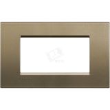 LivingLight Рамка прямоугольная 4 поста Коричневый шелк LNA4804SQ BTicino