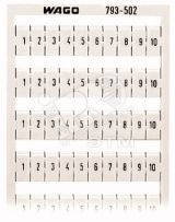 Маркировка клеммная горизонтальная 1..10 (10х) 793-502 WAGO