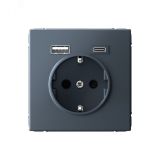 ARTGALLERY розетка 16А с 2 USB A+C, 5В/2,4А/3,0А, 2х5В/1,5А, механизм, грифель GAL000732 Systeme Electric