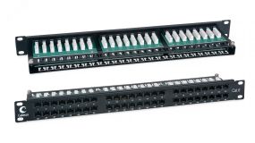 Патч-панель IDC-1U высокой плотности 19', 1U, 48 портов RJ-45, категория 6, Dual IDC 7777c Cabeus