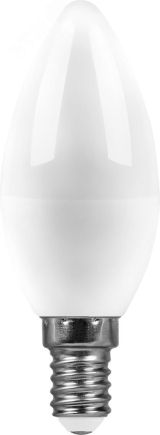 Лампа светодиодная LED 9вт E14 дневной матовая свеча 55170 SAFFIT