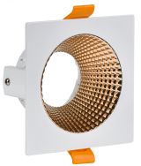 LIGHTING Светильник 4110 встраиваемый поворотный под лампу GU10 белый/золото пластик IEK LT-UVB0-4110-GU10-1-K22 IEK