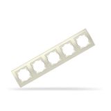 Рамка 5 постов Бриллиант горизонтальная слоновая кость (ivory) 1032 UNIVersal