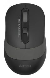 Мышь беспроводная Fstyler FG10S, оптическая, USB, 2000dpi, 4 кнопки, бесшумные кнопки, черный/серый 1204030 A4Tech