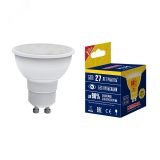 Лампа светодиодная LED-JCDR-7W/WW/GU10/NR Форма JCDR, матовая. Серия Norma. Теплый белый свет (3000K). Картон. ТМ Volpe UL-00003838 Uniel