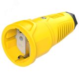 Розетка каб 16A/250V/2P+E/IP20 корпус желтый, маркер черный 00-00027017 PCE