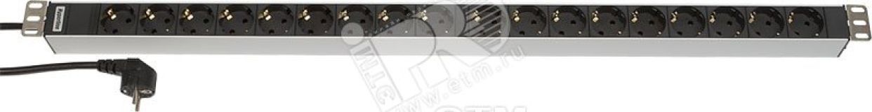 Блок розеток 18'' розеток 16 A шнур 2.5м (945 х 44.4 х 44.4 мм) 29293 Hyperline