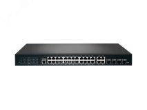 Коммутатор управляемый L2, 24 порта,  4хPoE,      100/1000 М/с., RJ45, 400 Вт. В0000016108 Optimus CCTV