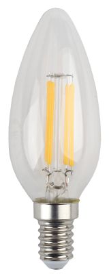 Лампа светодиодная филаментная F-LED B35-5W-840-E14 (филамент, свеча, 5Вт, нейтр, E14 (25/50/3300) Б0019003 ЭРА