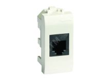 BRAVA Розетка компьютерная RJ45 категория 6 разъем AMP бежевая 75648S DKC
