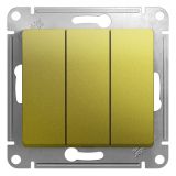 GLOSSA выключатель 3-клавишный сх.3 фисташковый GSL001031 Systeme Electric