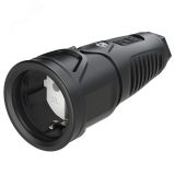 Розетка каб 16A/250V/2P+E/IP20 корпус черный 00-00026213 PCE