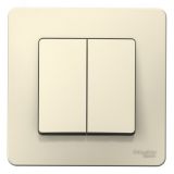 BLANCA скрытой установки двухклавишный выключатель (cх.5), 10A, 250B, молочный BLNVS010502 Systeme Electric