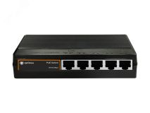 Коммутатор неуправляемый 5 портов RJ45 10 100 Мб/с PoE 65Вт В0000017245 Optimus CCTV