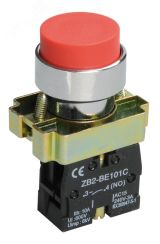 Кнопка управления LAY5-BL41 без подсветки красная BBT70-BL-K05 IEK