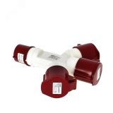 Розетка трехлучевая 1013-214 3Р+РЕ 16А 380В IP44 ps-1013-214-16-380 EKF
