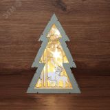 Фигурка деревянная с подсветкой Елочка 20х6,5х29 см 504-025 Neon-Night