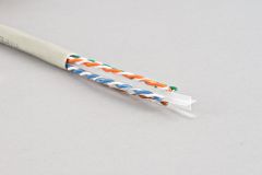 Витая пара UTP U/UTP категория 6 4 пары 23 AWG одножильный LSZH (305м) оранжевый 47461 Hyperline